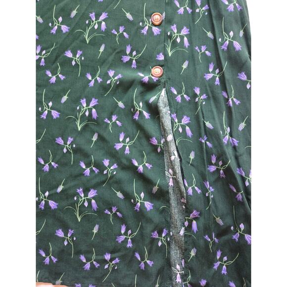 Modcloth X Collectif Blue Bell Julep Button Midi Skirt Size 12 - Picture 6 of 6